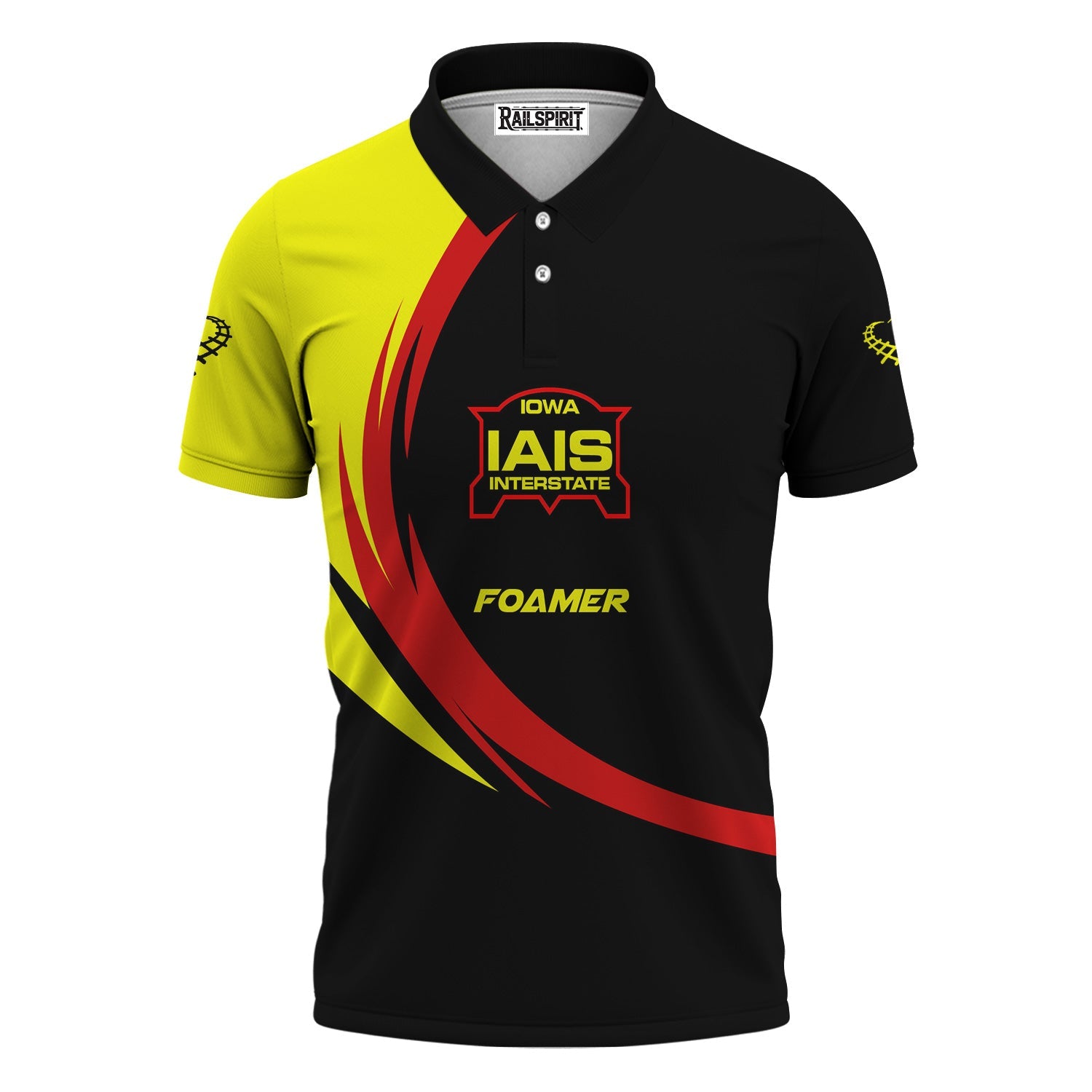 Railspirit Personalized Iowa Interstate Railroad Polo Shirt Unique Graphic Style IAIS Shirt For Train Enthusiasts