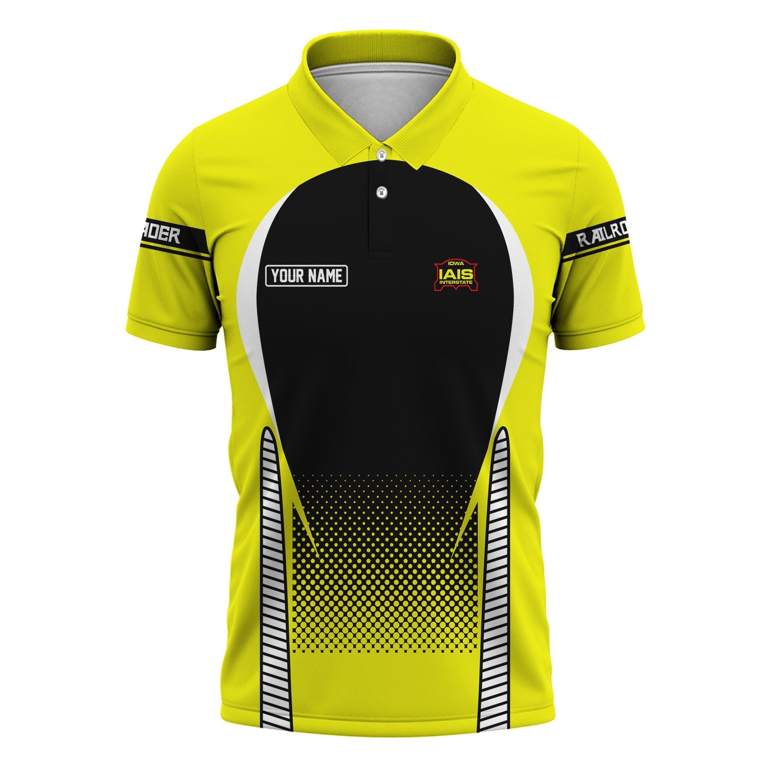 Railspirit Personalized Iowa Interstate Railroad Polo Shirt Stress Is Caused By Not Having Enough Trains IAIS Shirt All Over Print