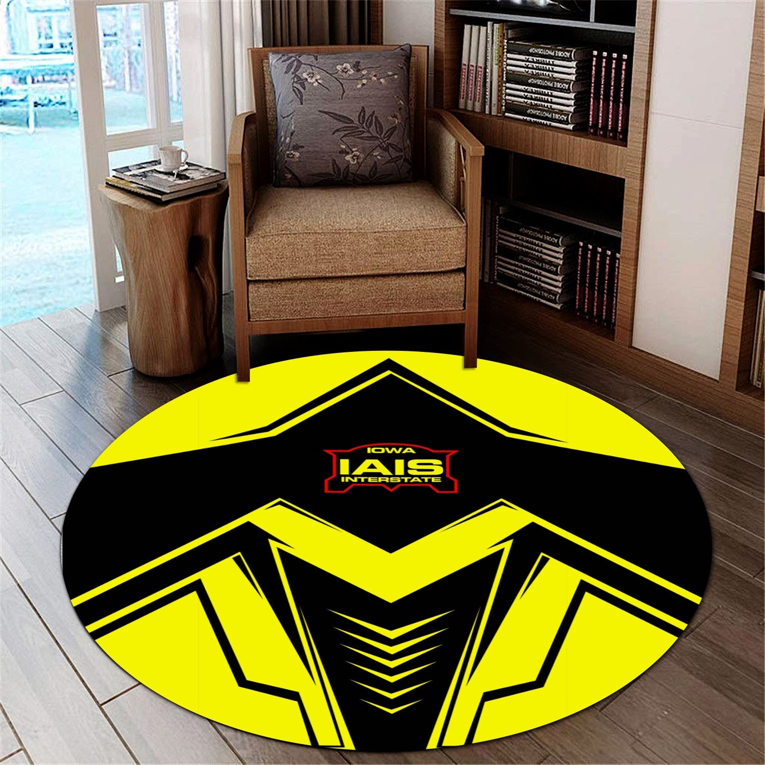 Railspirit Iowa Interstate Railroad Round Mat Railway Trainspotter Style IAIS Mat Gift Idea For Foamers