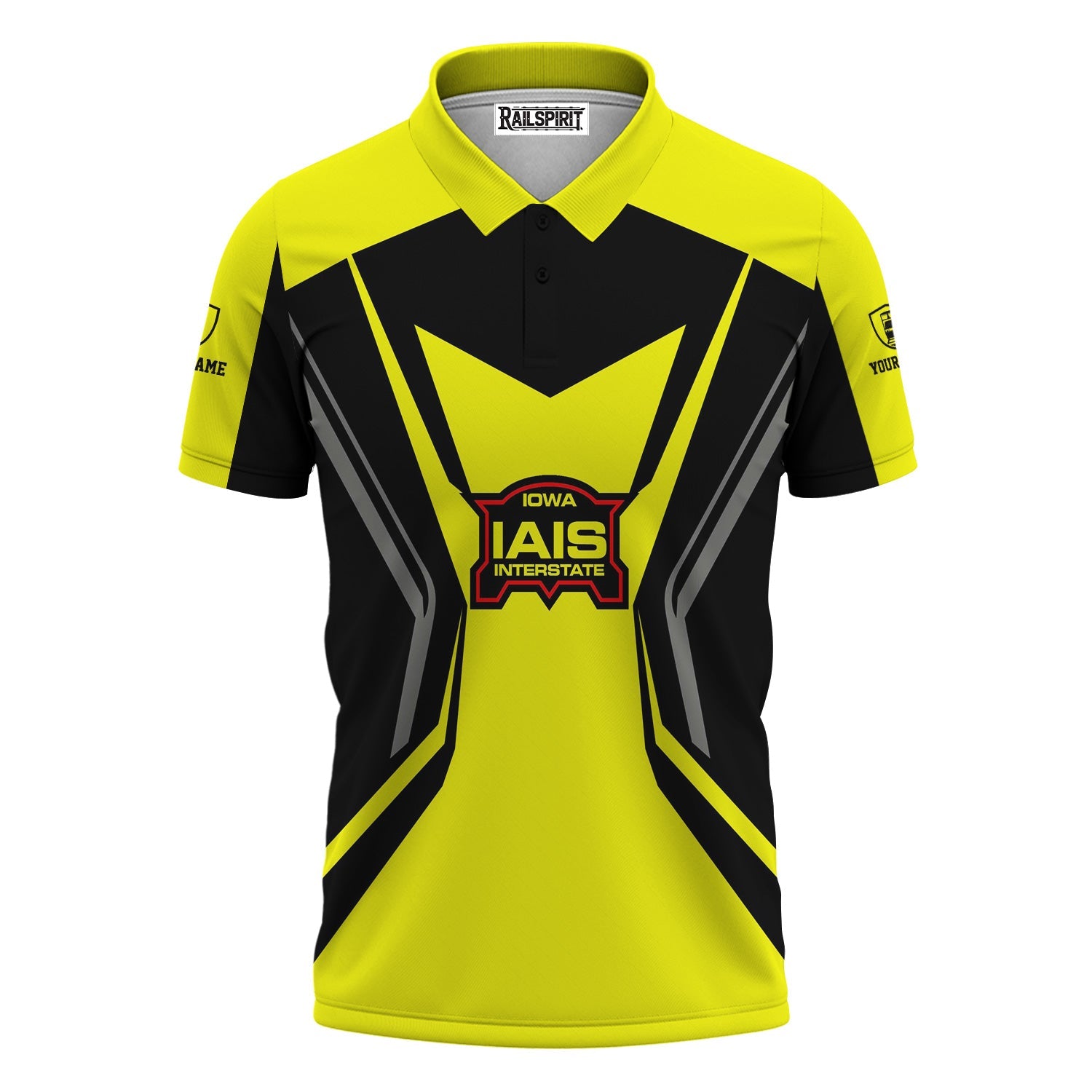 Railspirit Personalized Iowa Interstate Railroad Polo Shirt Unique Style with Custom Job IAIS Train Shirt