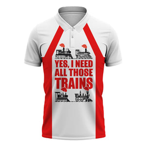 Railspirit Custom Name Iowa Interstate Railroad Polo Shirt Yes I Need All Those Train IAIS Printed Shirt