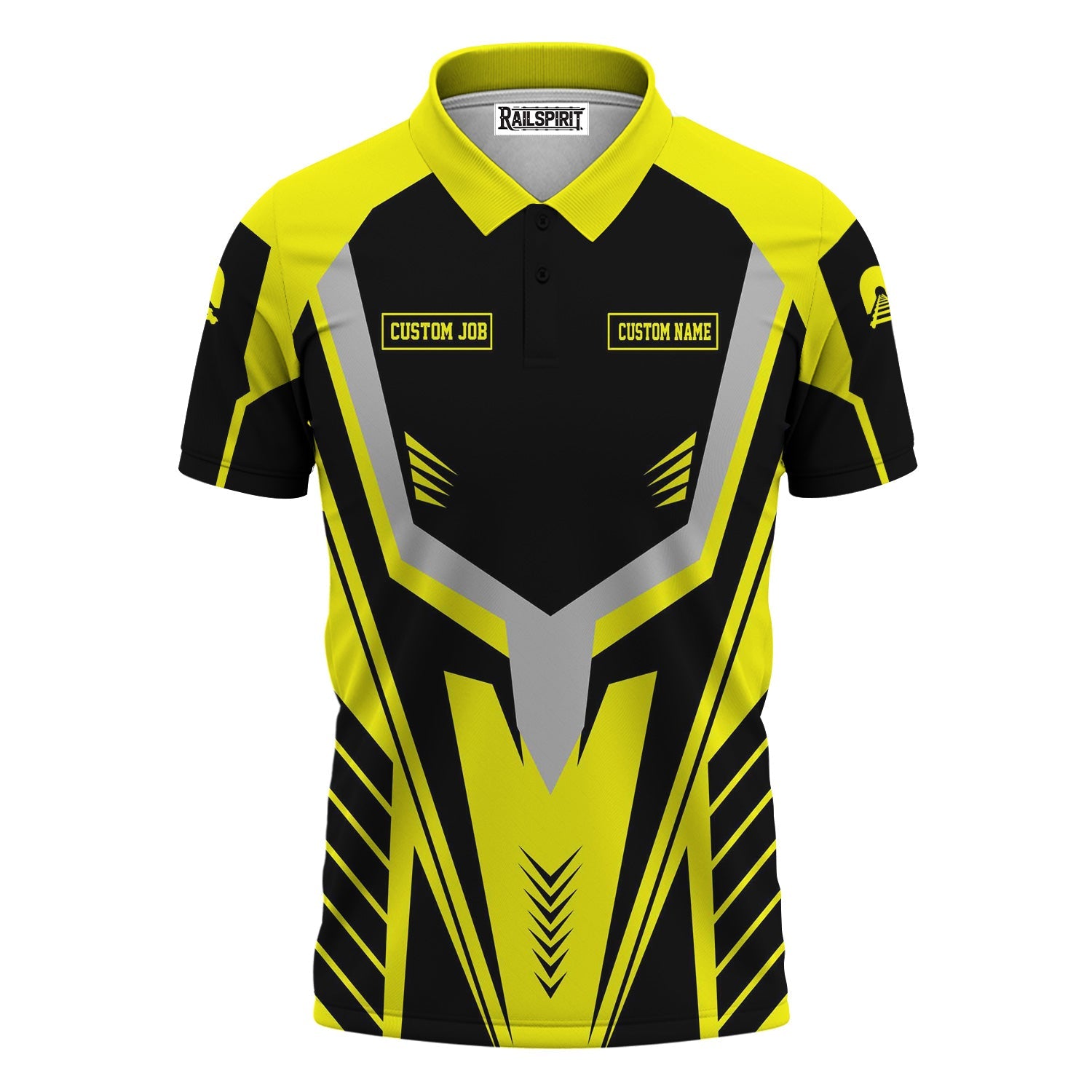 Railspirit Personalized Iowa Interstate Railroad Polo Shirt Workwear-Inspired with Custom Position IAIS Train Shirt