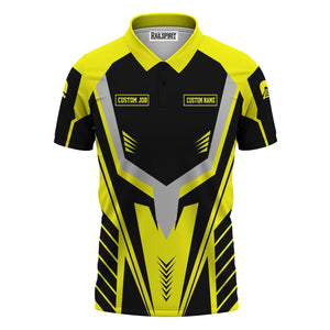 Railspirit Personalized Iowa Interstate Railroad Polo Shirt Workwear-Inspired with Custom Position IAIS Train Shirt