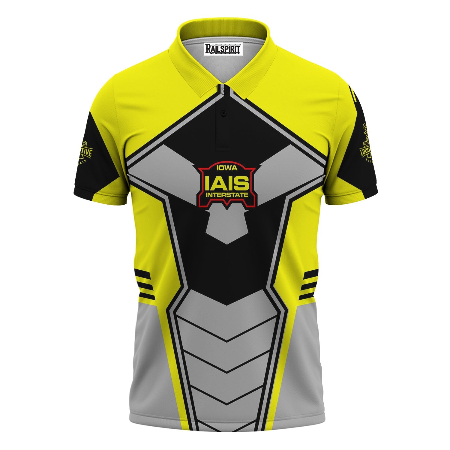 Railspirit Personalized Iowa Interstate Railroad Polo Shirt Engine-Inspired Style IAIS Train Shirt for Railroad Fanatic