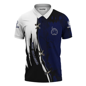 Railspirit Personalized Jersey Central Railroad Polo Shirt Retro Stitches Design with Custom Position CNJ Train Shirt