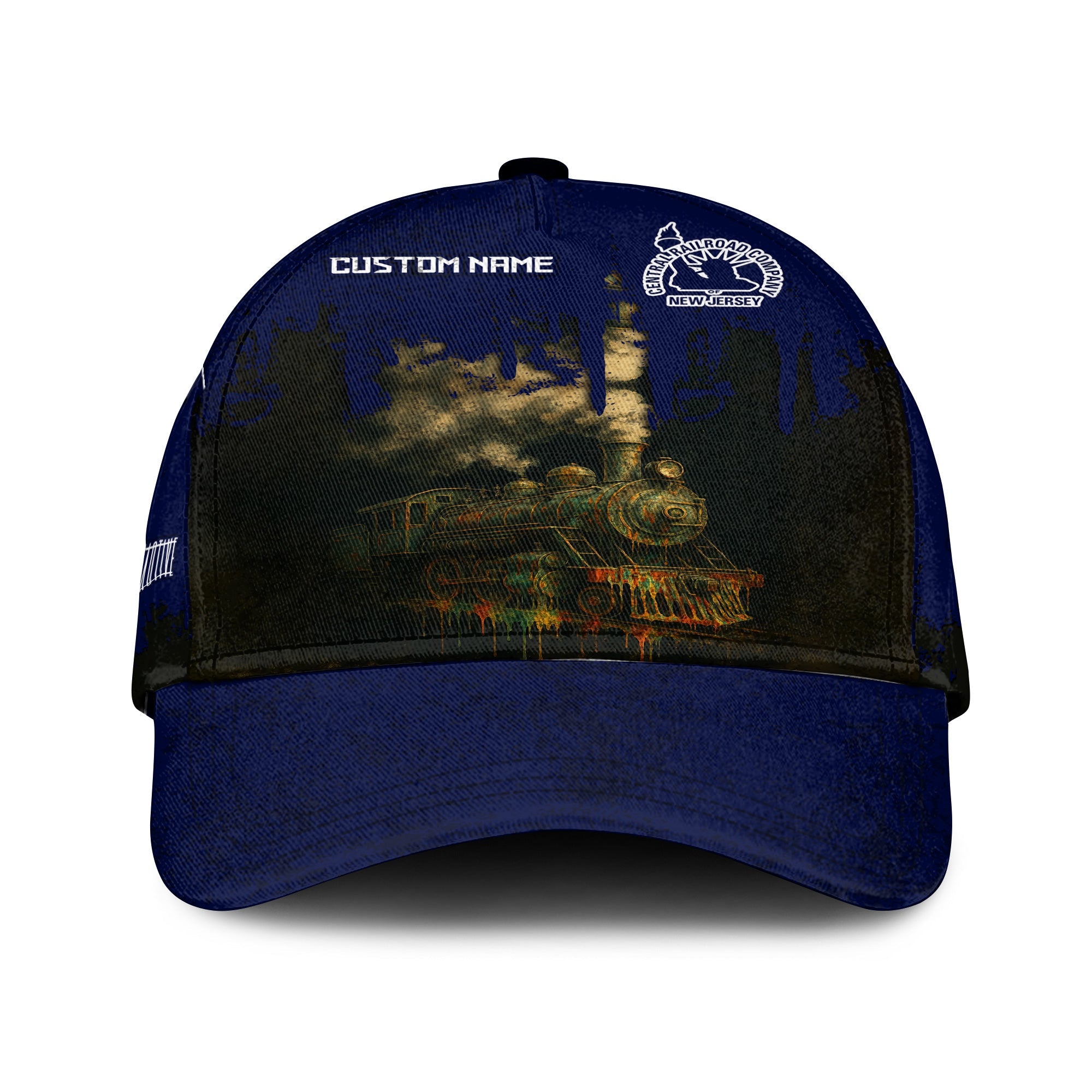 Railspirit Personalized Jersey Central Railroad Classic Cap Vintage Train Art Style Cap For Locomotive Fans