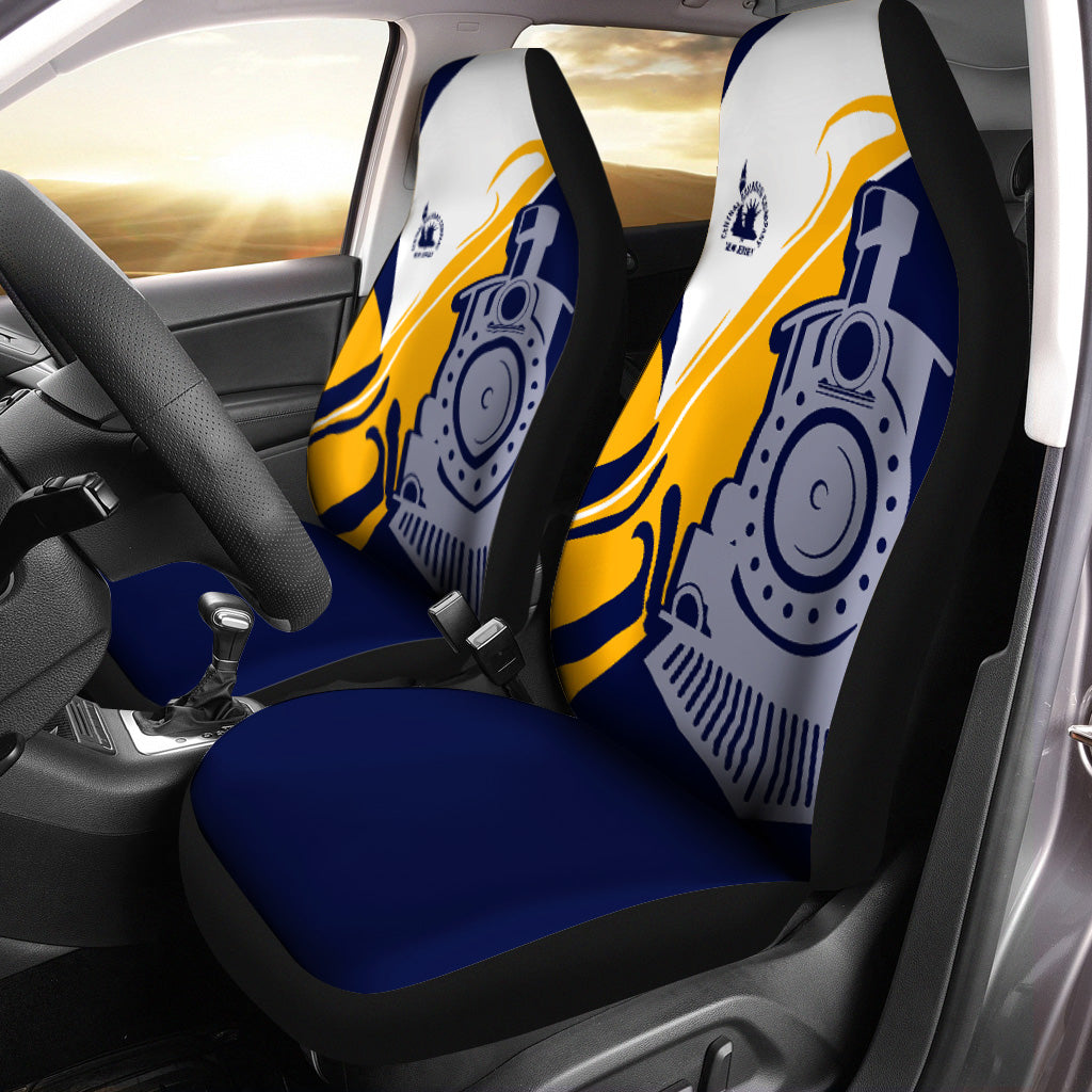 Railspirit Jersey Central Railroad Car Seat Cover Flame-Inspired Style Seat Cover Gift Idea For Train Lovers