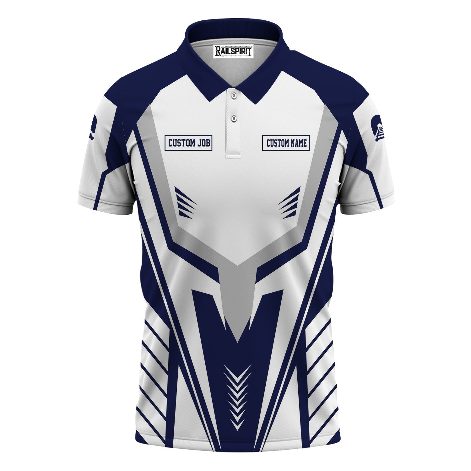 Railspirit Personalized Jersey Central Railroad Polo Shirt Workwear-Inspired with Custom Position CNJ Train Shirt