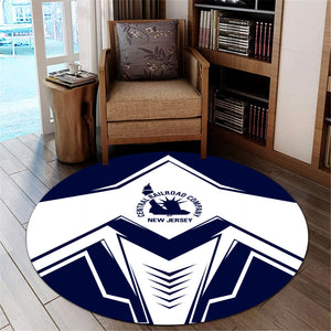 Railspirit Jersey Central Railroad Round Mat Railway Trainspotter Style Mat Gift Idea For Foamers