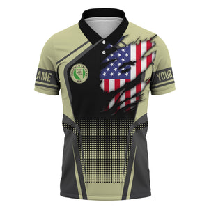 Railspirit Personalized Virginia & Truckee Railroad Polo Shirt American Eagle Vintage Train Shirt