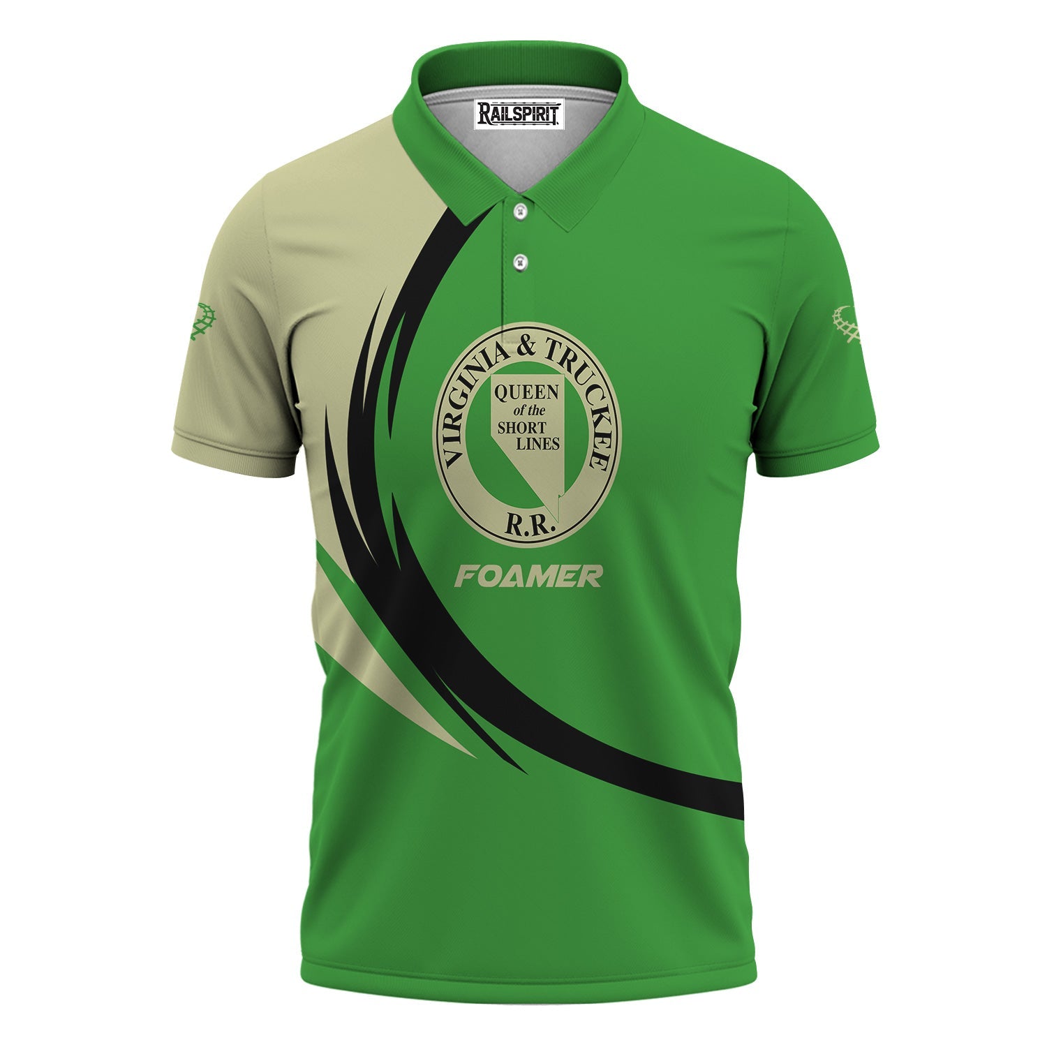Railspirit Personalized Virginia & Truckee Railroad Polo Shirt Unique Graphic Style Shirt For Train Enthusiasts