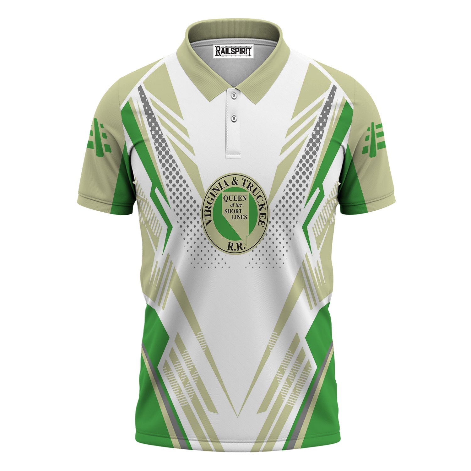 Railspirit Personalized Virginia & Truckee Railroad Polo Shirt Railroad Tribute Design Train Shirt for Train Lovers