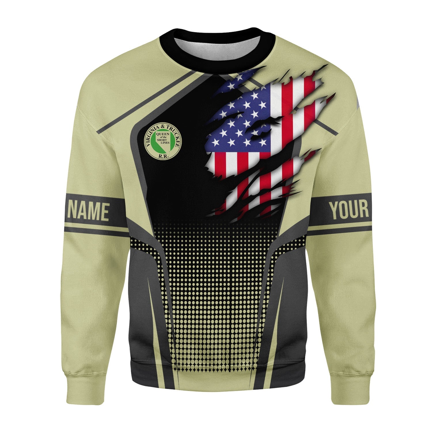 Railspirit Personalized Virginia & Truckee Railroad Sweatshirt American Eagle Vintage Train Shirt