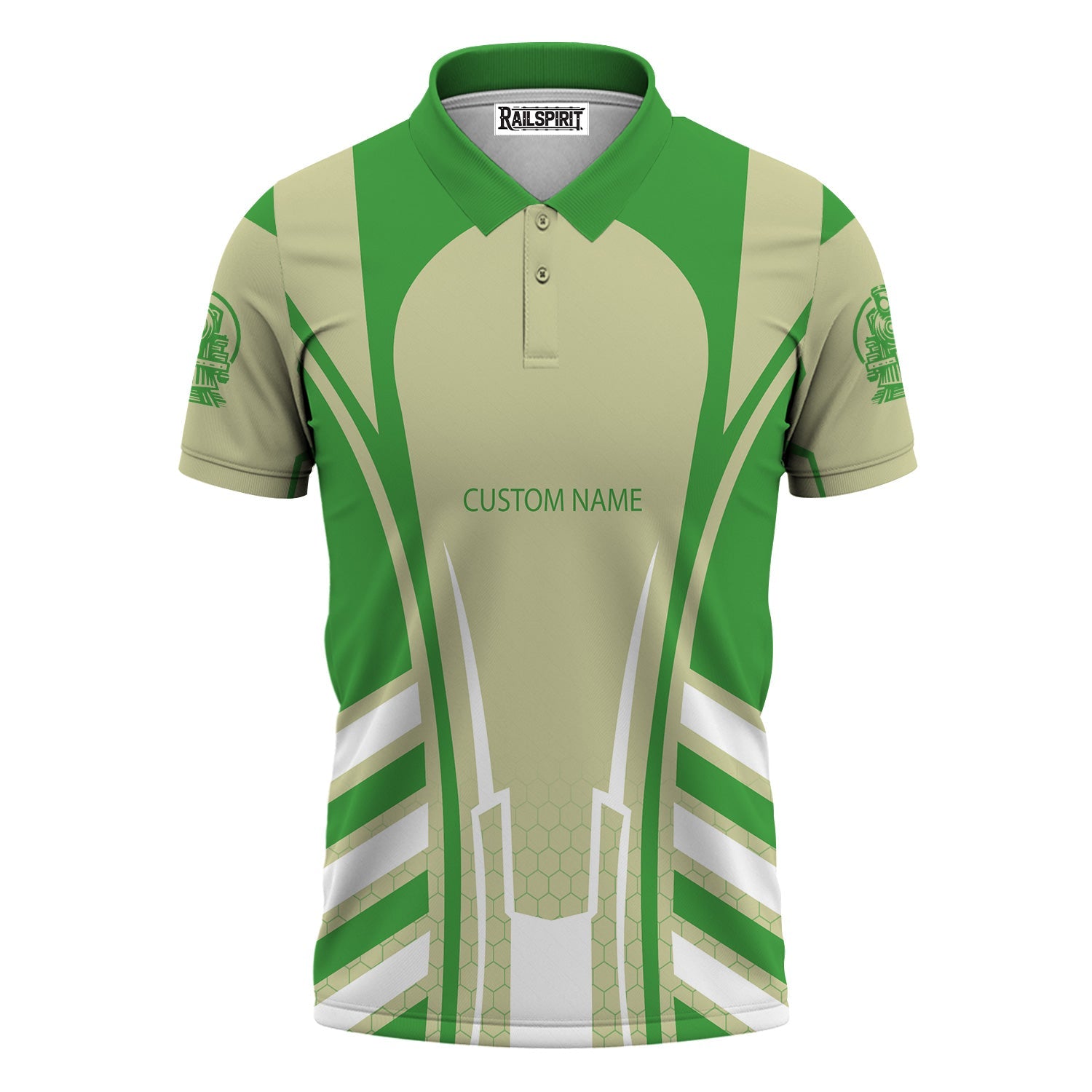 Railspirit Personalized Virginia & Truckee Railroad Polo Shirt Striped Railroad Style Train Shirt All Over Print