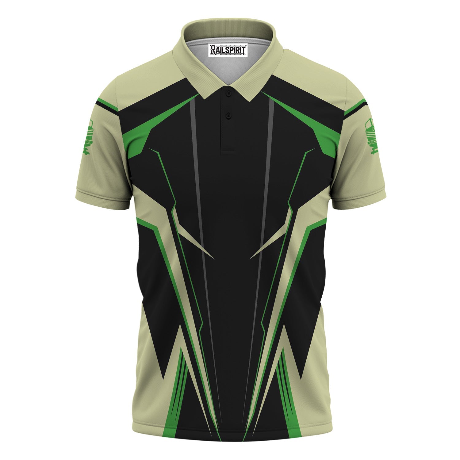 Railspirit Personalized Virginia & Truckee Railroad Polo Shirt Lightning-Edge Design Train Shirt For Railroad Lovers