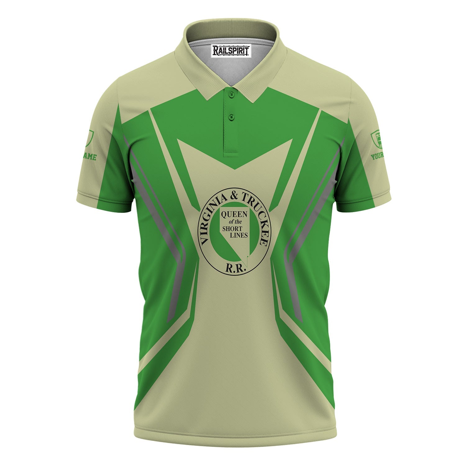 Railspirit Personalized Virginia & Truckee Railroad Polo Shirt Unique Style with Custom Job Train Shirt