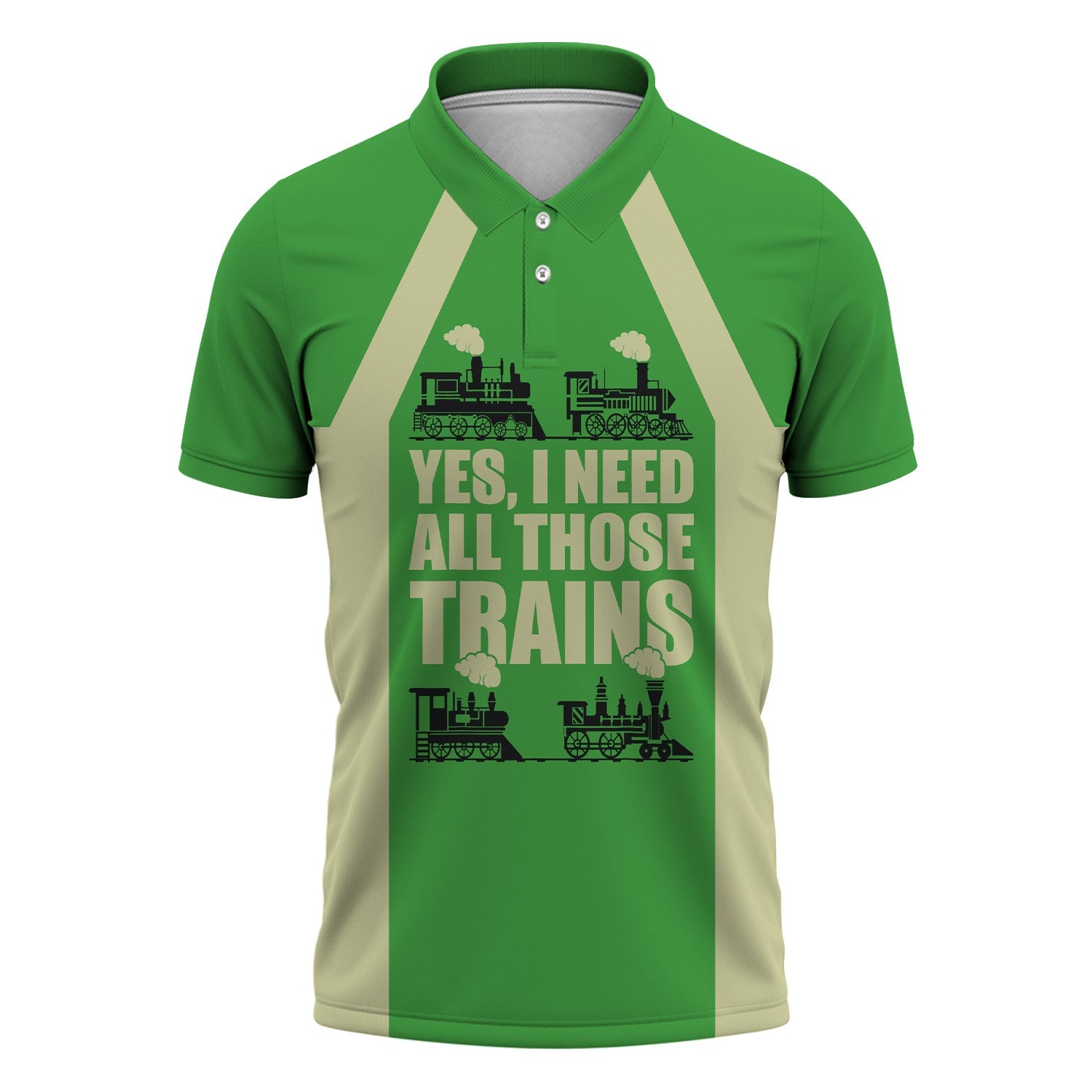 Railspirit Custom Name Virginia & Truckee Railroad Polo Shirt Yes I Need All Those Train Printed Shirt