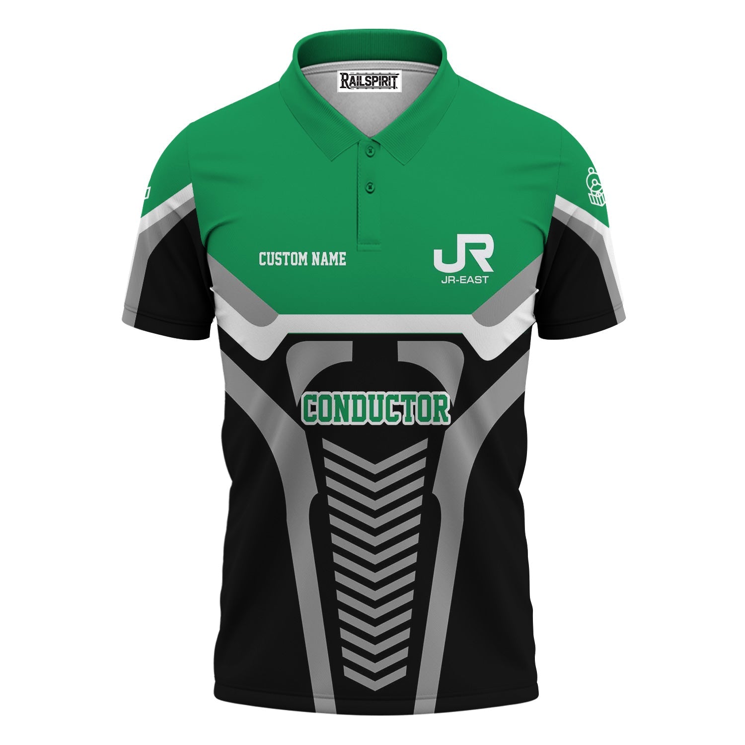 Railspirit Personalized East Japan Railway Polo Shirt Track-Inspired with Custom Job Position JR-EAST Train Shirt
