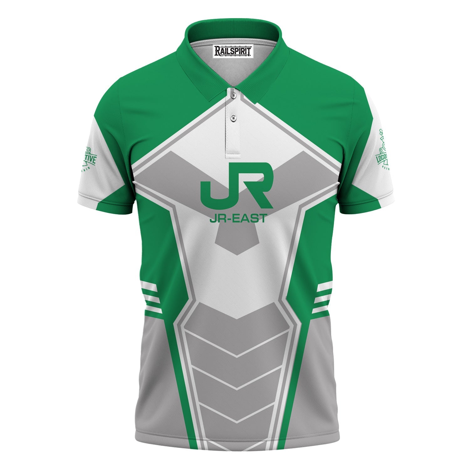 Railspirit Personalized East Japan Railway Polo Shirt Engine-Inspired Style JR-EAST Train Shirt for Railroad Fanatic