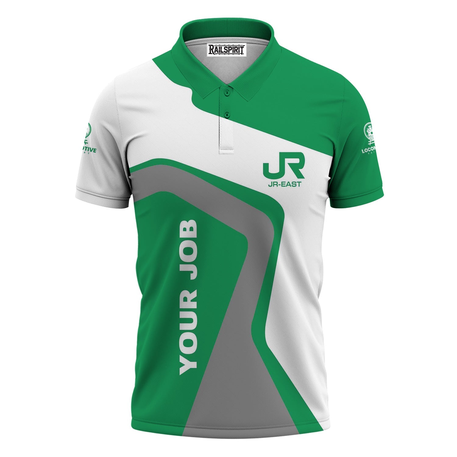 Railspirit Personalized East Japan Railway Polo Shirt Unique Design with Custom Job Position JR-EAST Train Shirt