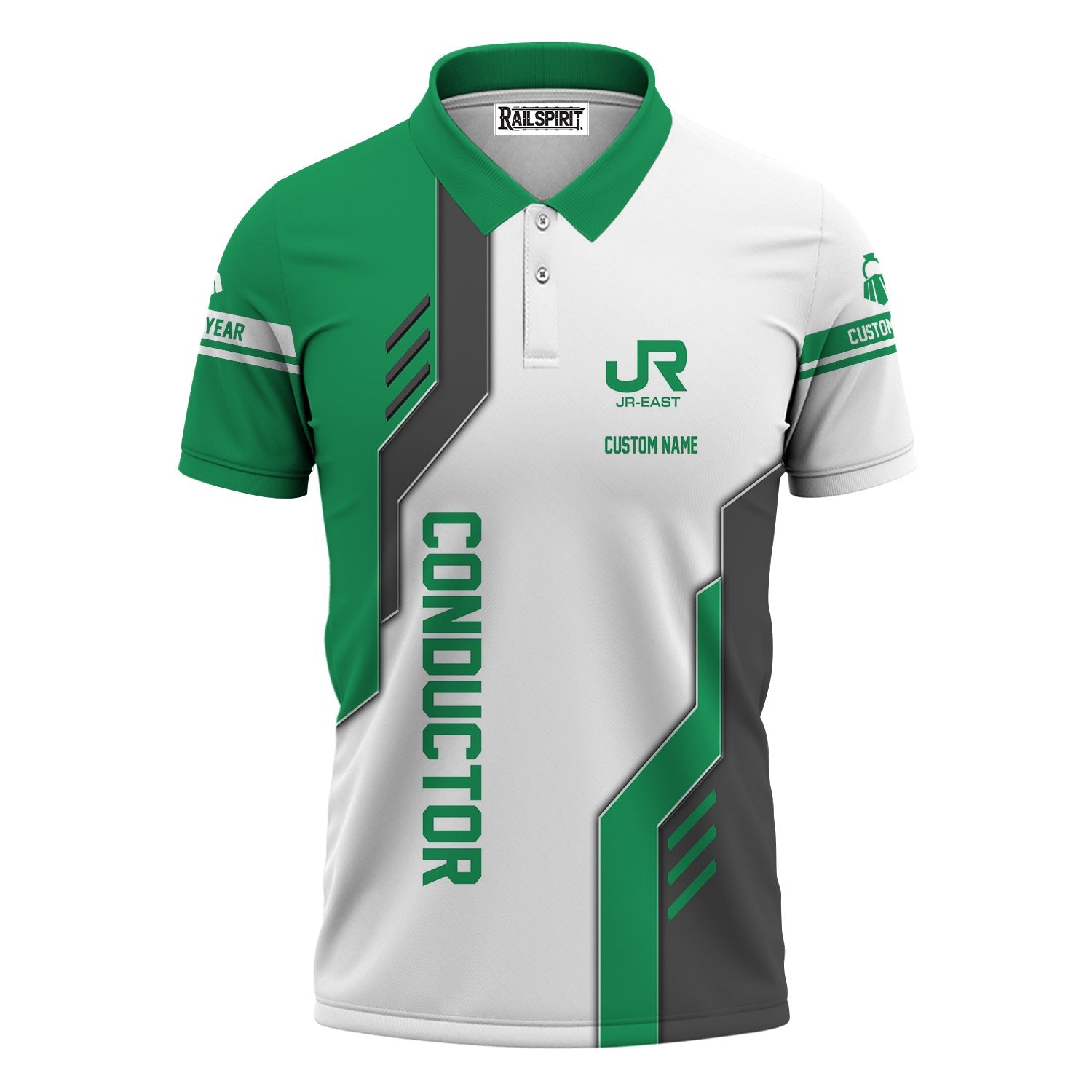 Railspirit Personalized East Japan Railway Polo Shirt Unique Railway Style with Custom Job JR-EAST Train Shirt