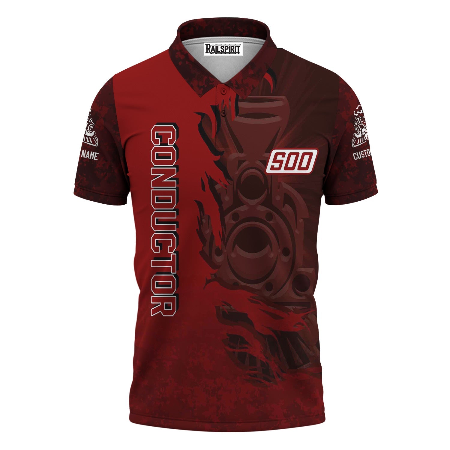 Railspirit Personalized Soo Line Railroad Polo Shirt Blazing Style with Custom Position Train Shirt