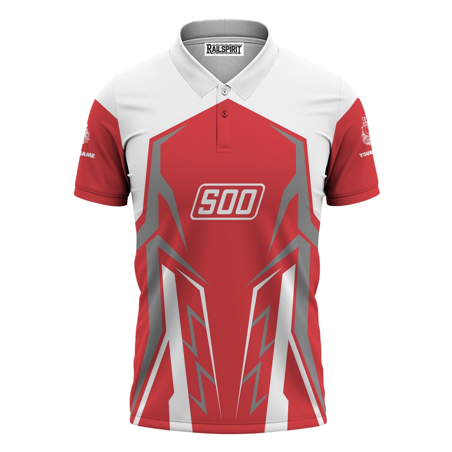 Railspirit Personalized Soo Line Railroad Polo Shirt Futuristic Design with Custom Job Train Shirt