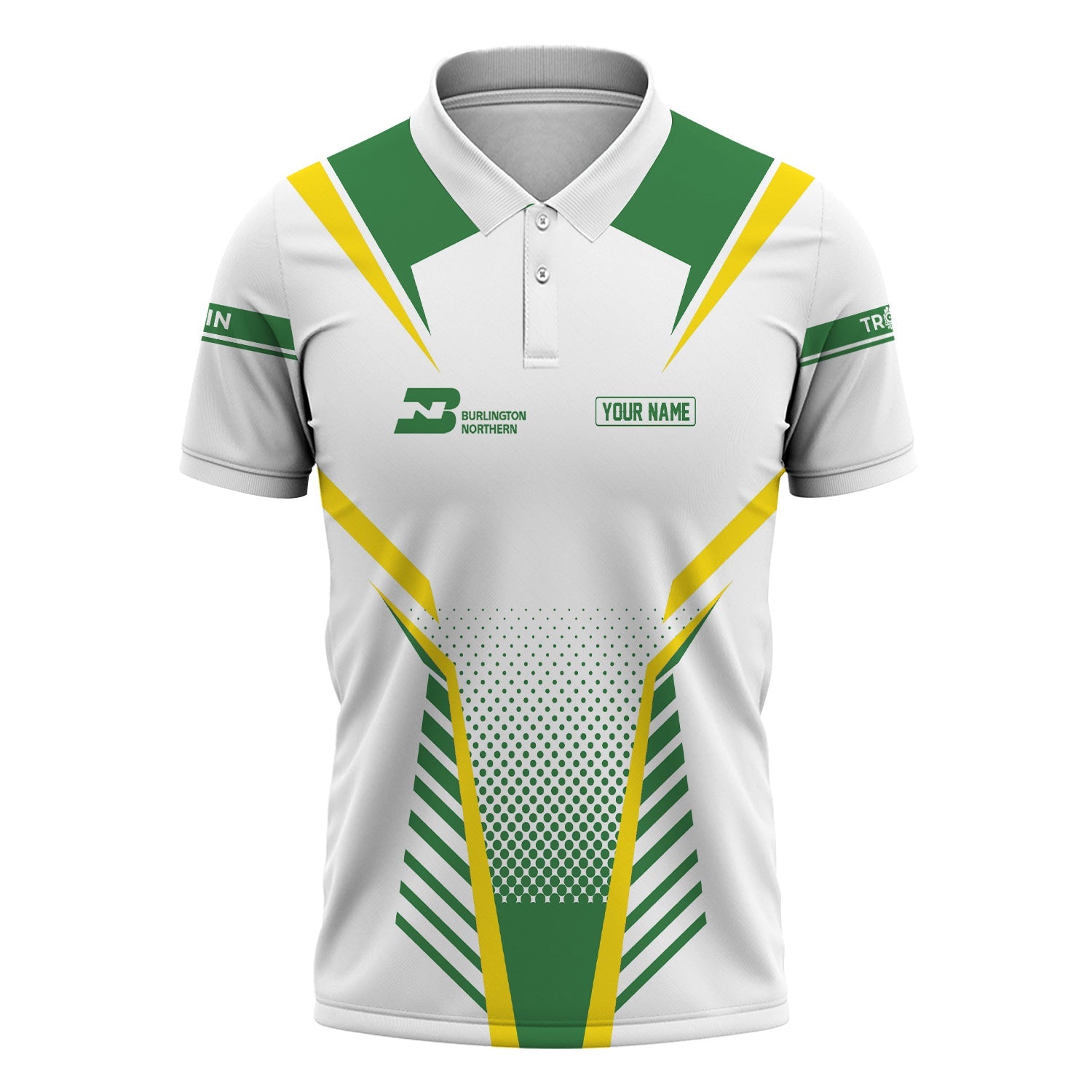 Railspirit Personalized Burlington Northern Railroad Polo Shirt Unisex Train Shirt All Over Print