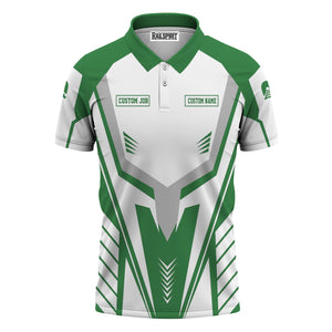 Railspirit Personalized Burlington Northern Railroad Polo Shirt Workwear-Inspired with Custom Position Train Shirt