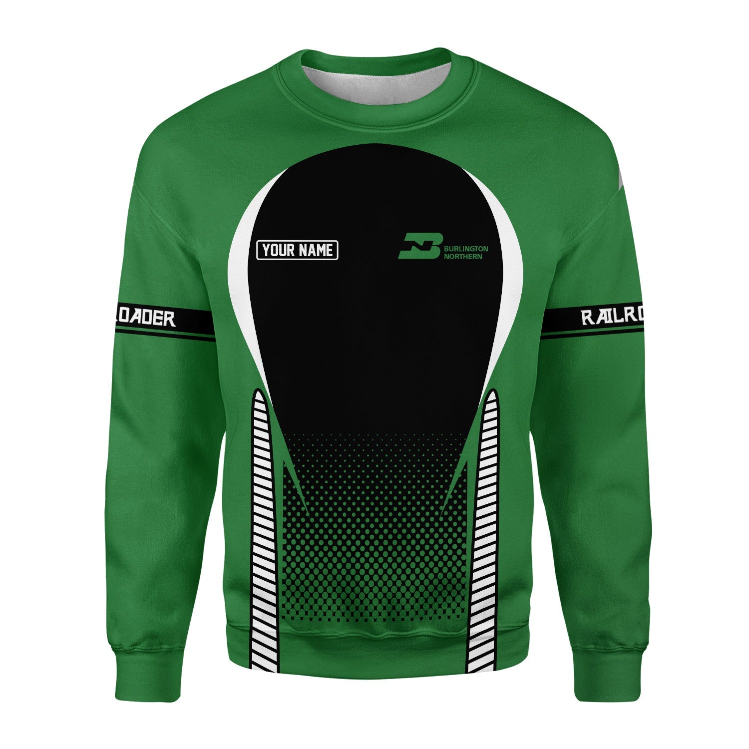 Railspirit Personalized Burlington Northern Railroad Sweatshirt Stress Is Caused By Not Having Enough Trains Shirt All Over Print Shirt