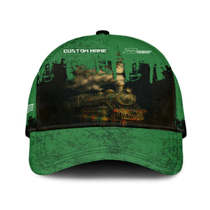 Railspirit Personalized Burlington Northern Railroad Classic Cap Vintage Train Art Style Cap For Locomotive Fans
