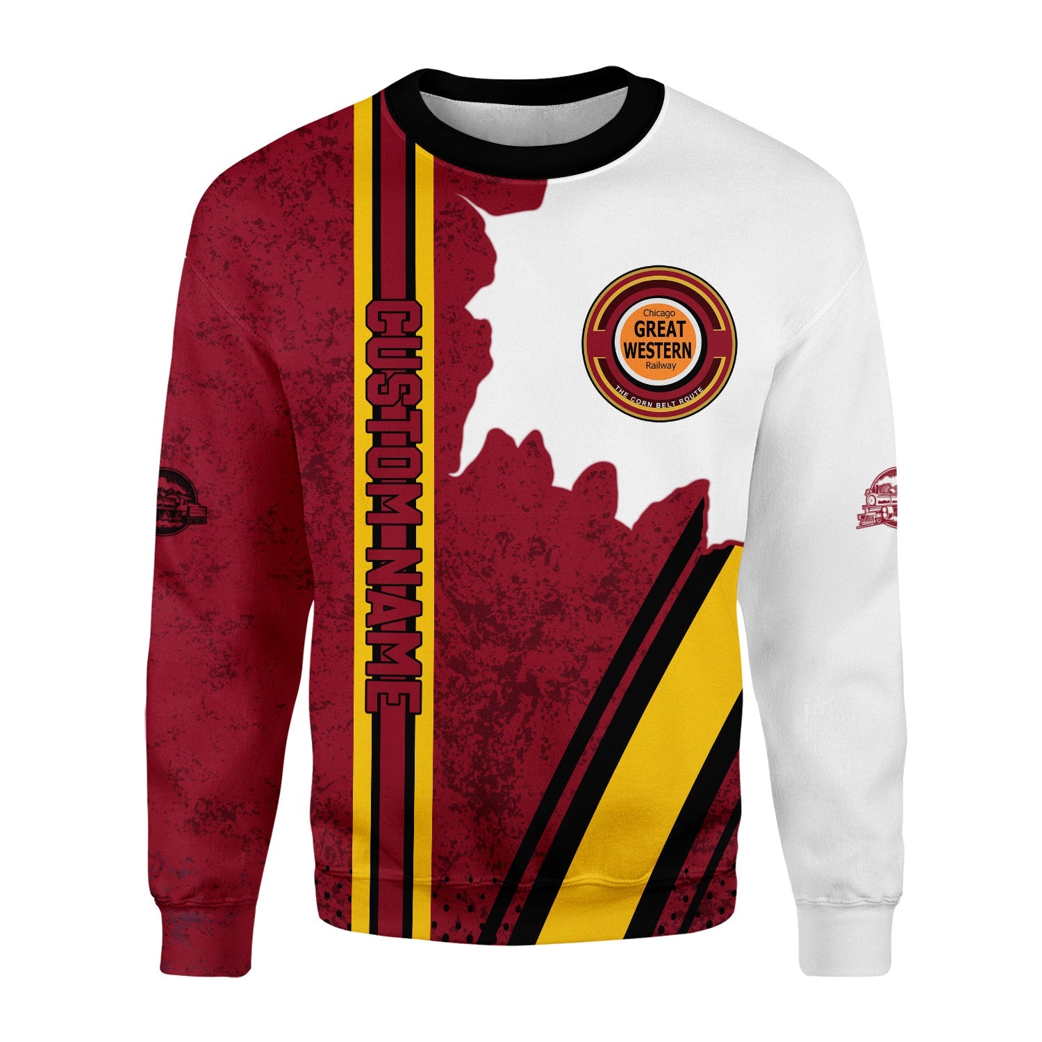 Railspirit Personalized Chicago Great Western Railroad Sweatshirt All Over Printed Unisex Shirt