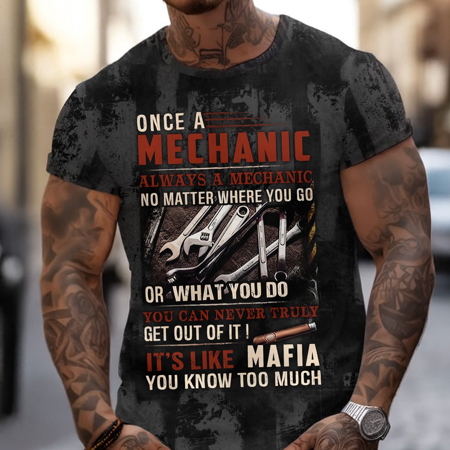 Mechanic Shirt Funny Quote, Once A Mechanic Always A Mechanic, Gift for Mechanic Lovers, Work, Garage, Car Enthusiasts, Automotive Shirt