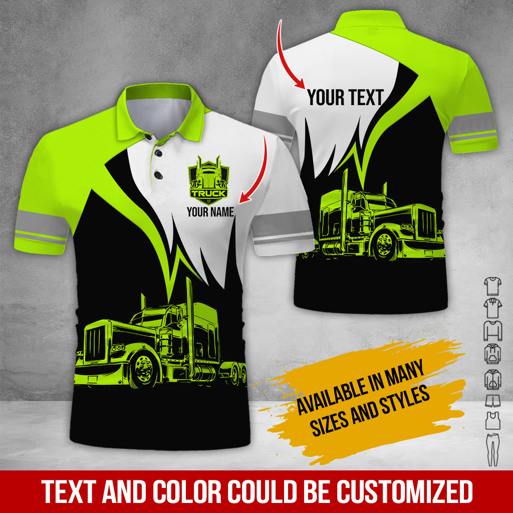 Custom Name Love Semi Truck Clothes, Personalized Trucker T-shirt