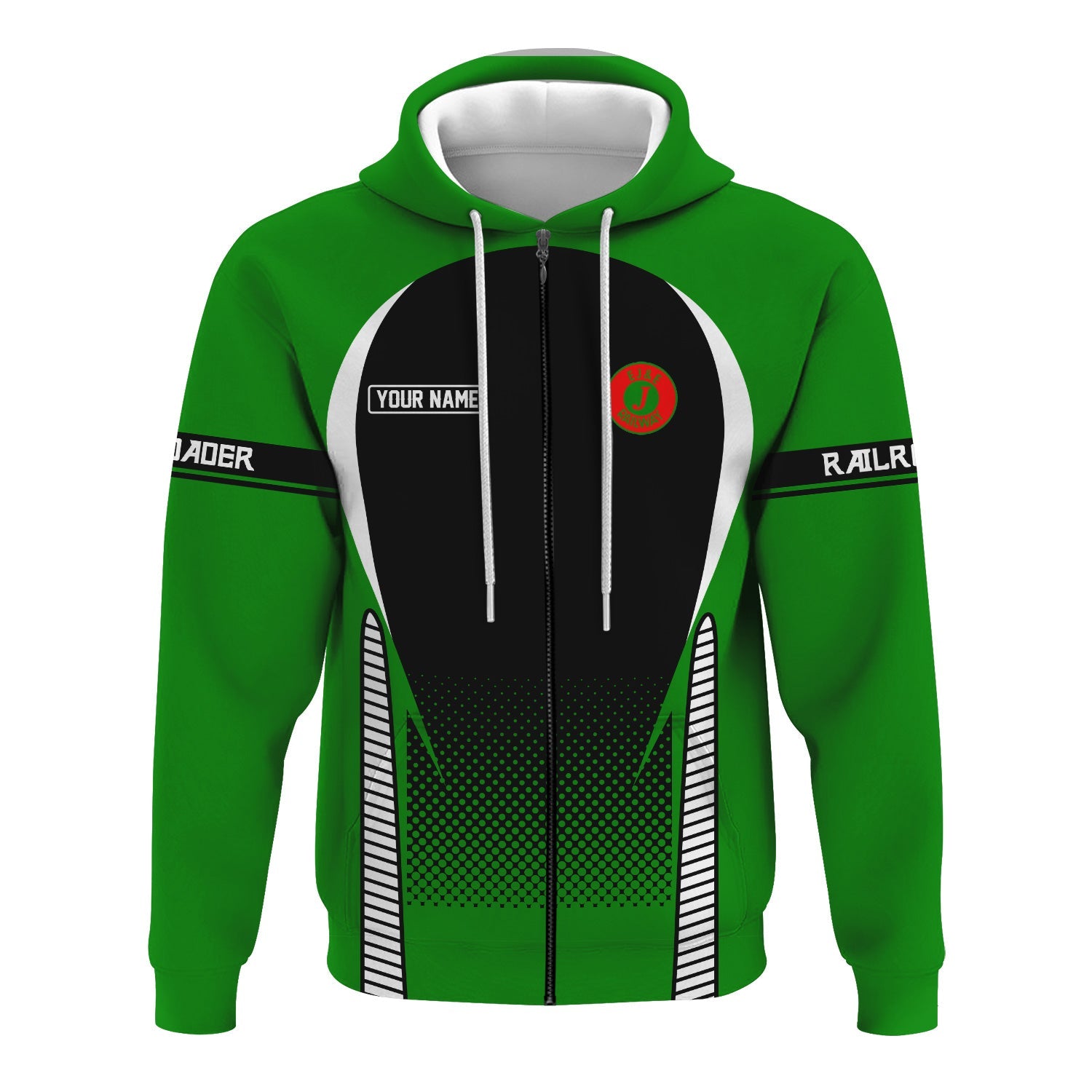 Railspirit Personalized Elgin Joliet And Eastern Railroad Hoodie Stress Is Caused By Not Having Enough Trains  Zip Up Hoodie