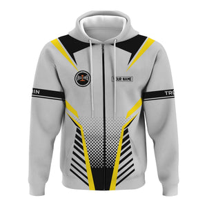 Railspirit Personalized Bessemer And Lake Erie Railroad Hoodie Unisex Train Zip Hoodie All Over Print