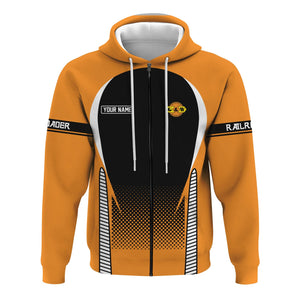 Railspirit Personalized Genesee & Wyoming Inc. Railroad Hoodie Stress Is Caused By Not Having Enough Trains  Zip Up Hoodie