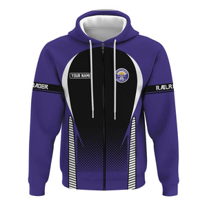 Railspirit Personalized Southern Pacific Railroad Hoodie Stress Is Caused By Not Having Enough Trains Zip Up Hoodie