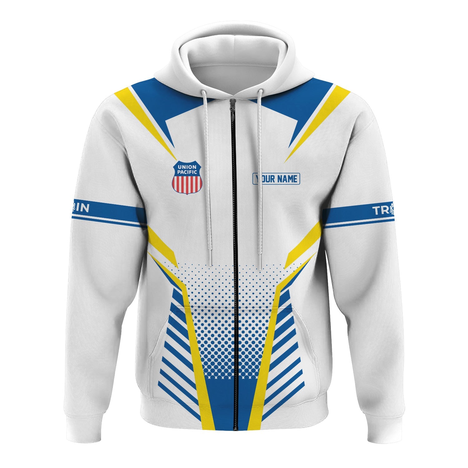 Railspirit Personalized Union Pacific Railroad Hoodie Unisex Big Boy Train Zip Hoodie All Over Print