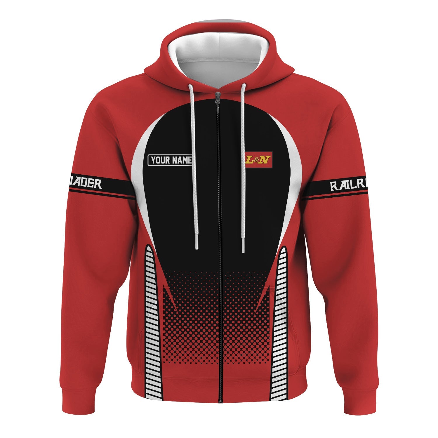 Railspirit Personalized Louisville and Nashville Railroad Hoodie Stress Is Caused By Not Having Enough Trains L&N  Zip Up Hoodie