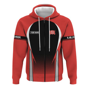 Railspirit Personalized Chicago, Rock Island and Pacific Railroad Hoodie Stress Is Caused By Not Having Enough Trains Rock Island Railroad  Zip Up Hoodie