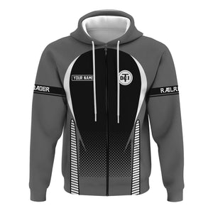 Railspirit Personalized Detroit Toledo And Ironton Railroad Hoodie Stress Is Caused By Not Having Enough Trains Zip Up Hoodie