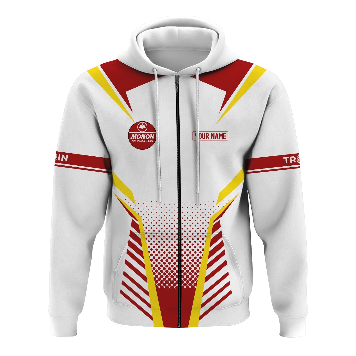 Railspirit Personalized Monon Railroad Hoodie Unisex Train Zip Hoodie All Over Print