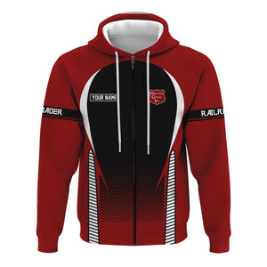 Railspirit Personalized Wisconsin Central Ltd Railroad Hoodie Stress Is Caused By Not Having Enough Trains  Zip Up Hoodie