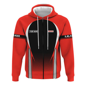 Railspirit Personalized Fleischmann And Western Railroad Hoodie Stress Is Caused By Not Having Enough Trains  Zip Up Hoodie