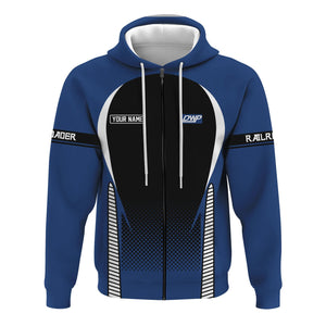 Railspirit Personalized Duluth, Winnipeg and Pacific Railway Hoodie Stress Is Caused By Not Having Enough Trains Zip Up Hoodie