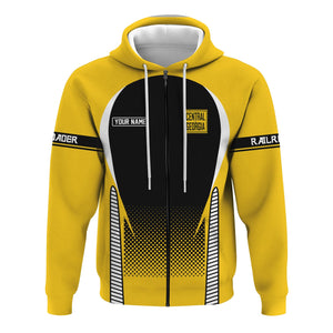Railspirit Personalized Central of Georgia Railway Hoodie Stress Is Caused By Not Having Enough Trains Zip Up Hoodie