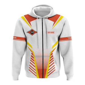 Railspirit Personalized Texas and Pacific Railway Hoodie Unisex Train Zip Hoodie All Over Print