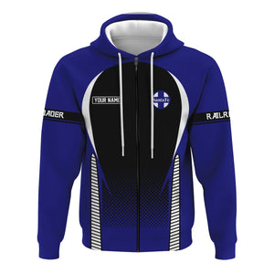 Railspirit Personalized Santa Fe Railway Hoodie Stress Is Caused By Not Having Enough Trains Atchison, Topeka and Santa Fe Railway  Zip Up Hoodie