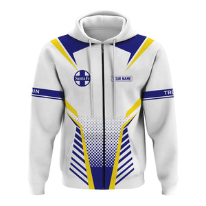 Railspirit Personalized Santa Fe Railway Hoodie Unisex Atchison, Topeka and Santa Fe Railway Train Zip Hoodie All Over Print